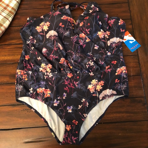 Floral One Piece Swimsuit - Picture 1 of 12